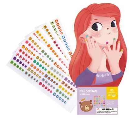 Tookyland 500pcs Nail Art Stickers, Pretend Play Arts & Craft Toy for Toddlers, 36Mos+