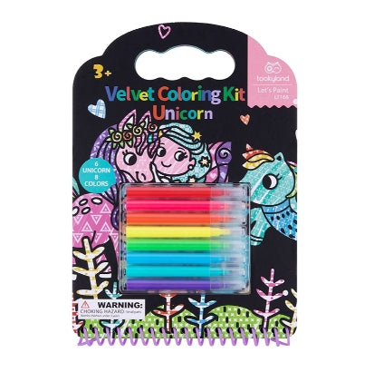 Tookyland Portable Velvet Coloring Art Pad Kit , Arts & Craft Toy for Toddlers, 36Mos+