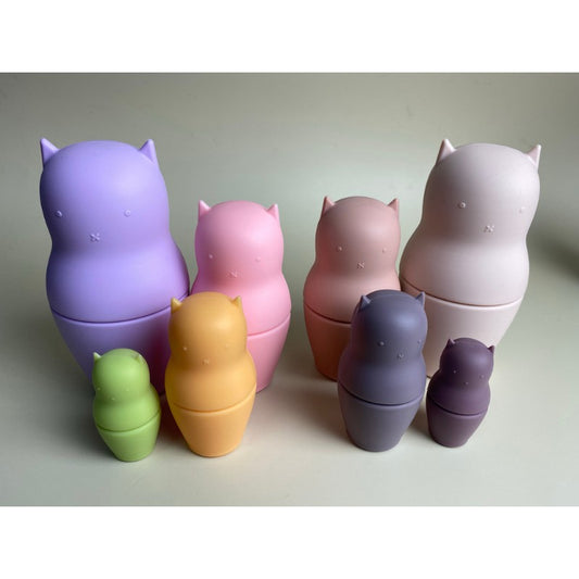 Silicone Kitten Nesting Dolls for Toddlers and Kids