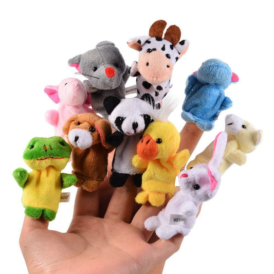 10pc Plush Animals Finger Puppet, Educational Toy