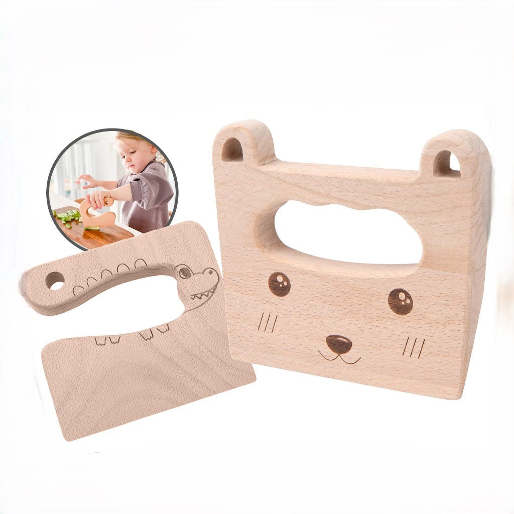 Wooden Toddler Mini Safe Knife or Cutter