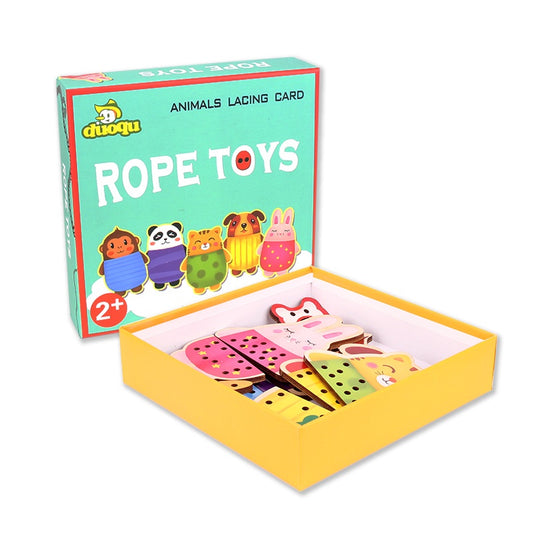 Animals Rope Lacing Learning Toy Set