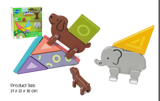 Magnetic Animal Tangram Game, Educational Puzzle Game