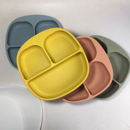 Premium Silicone Suction Divider Plate with Cover,