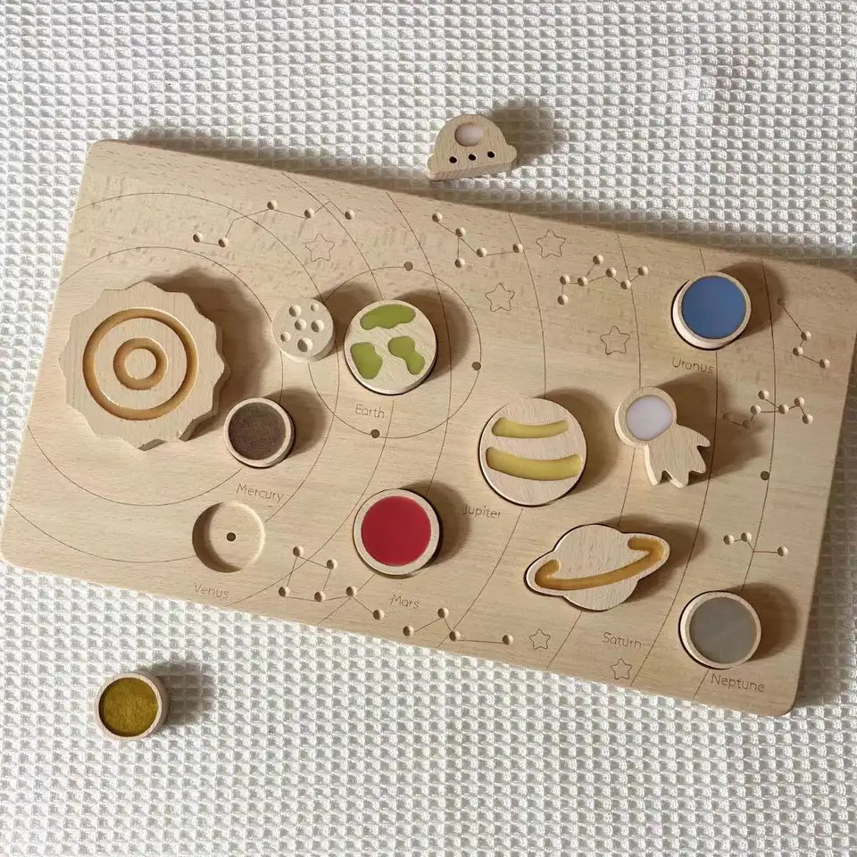 Wooden XL Solar System Puzzle Board Toy