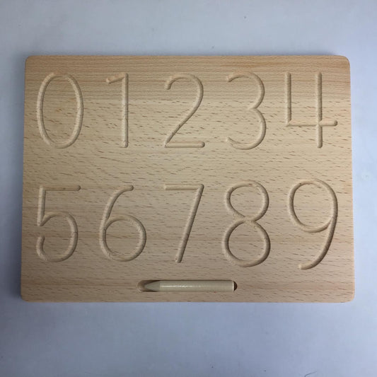 Wooden Numbers and Shapes Tracing Board