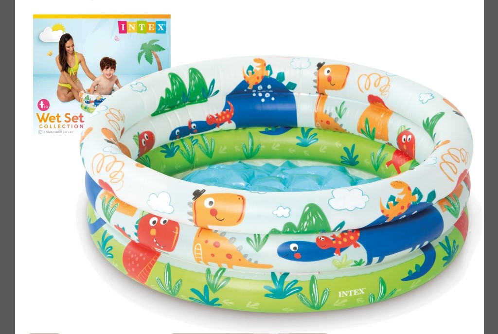 Intex Dino Buddies 3 Ring Baby Pool Inflatable Swimming Pool