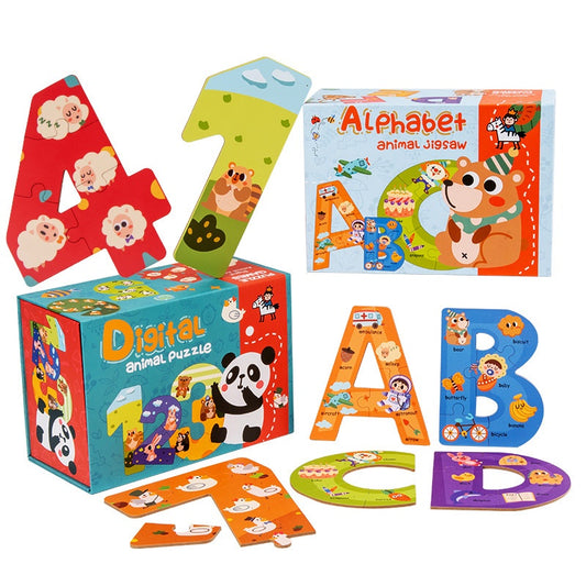 Animal Alphabet and Number Jigsaw Puzzle