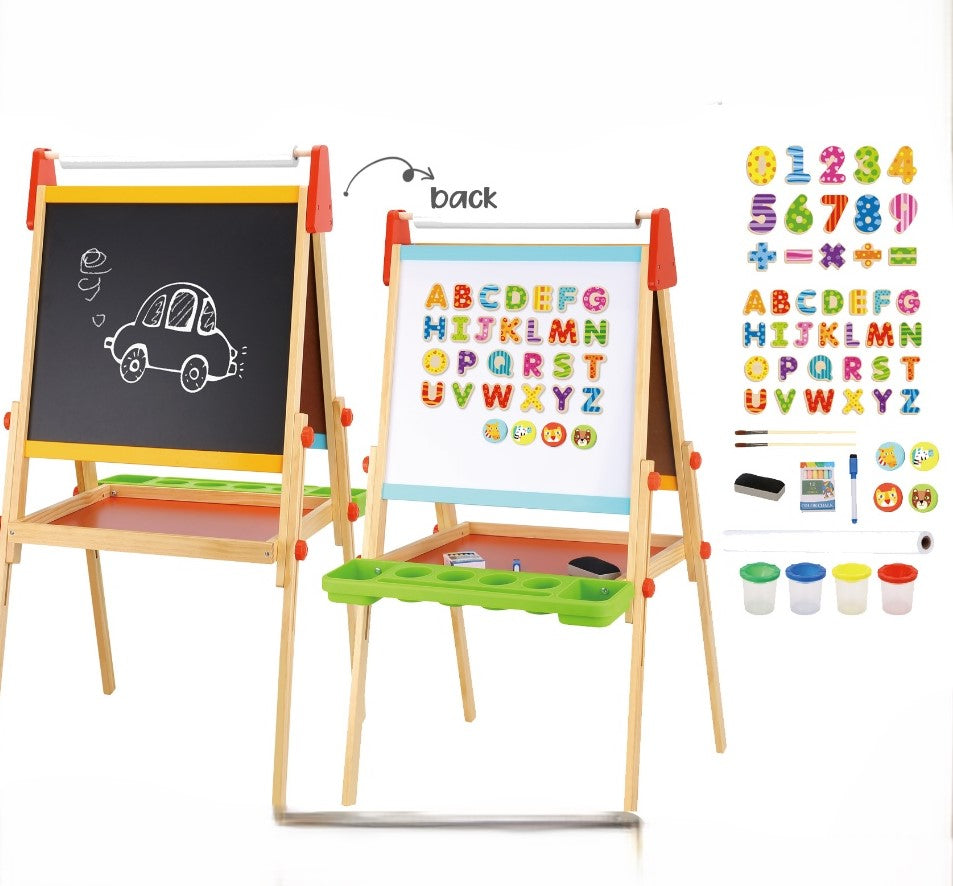 Tookyland Deluxe Premium Wooden Standing Writing Easel with Magnets ...