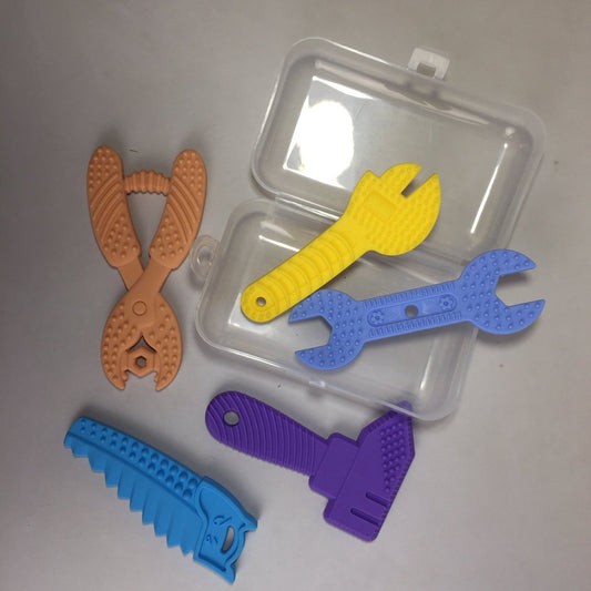 5pc Silicone Tools Teether Set with Storage Case