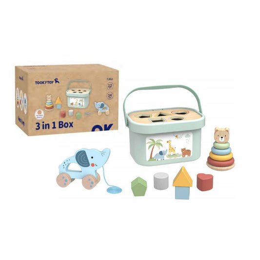 Tookyland 3-in-1 Wooden Educational Toy Set