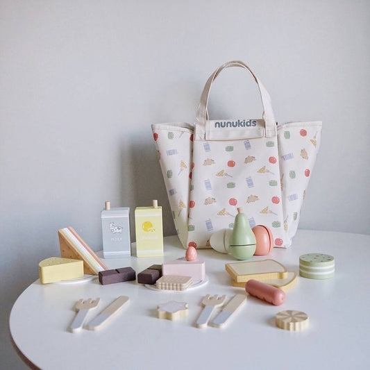 Picnic Bag with Wooden Snack Set