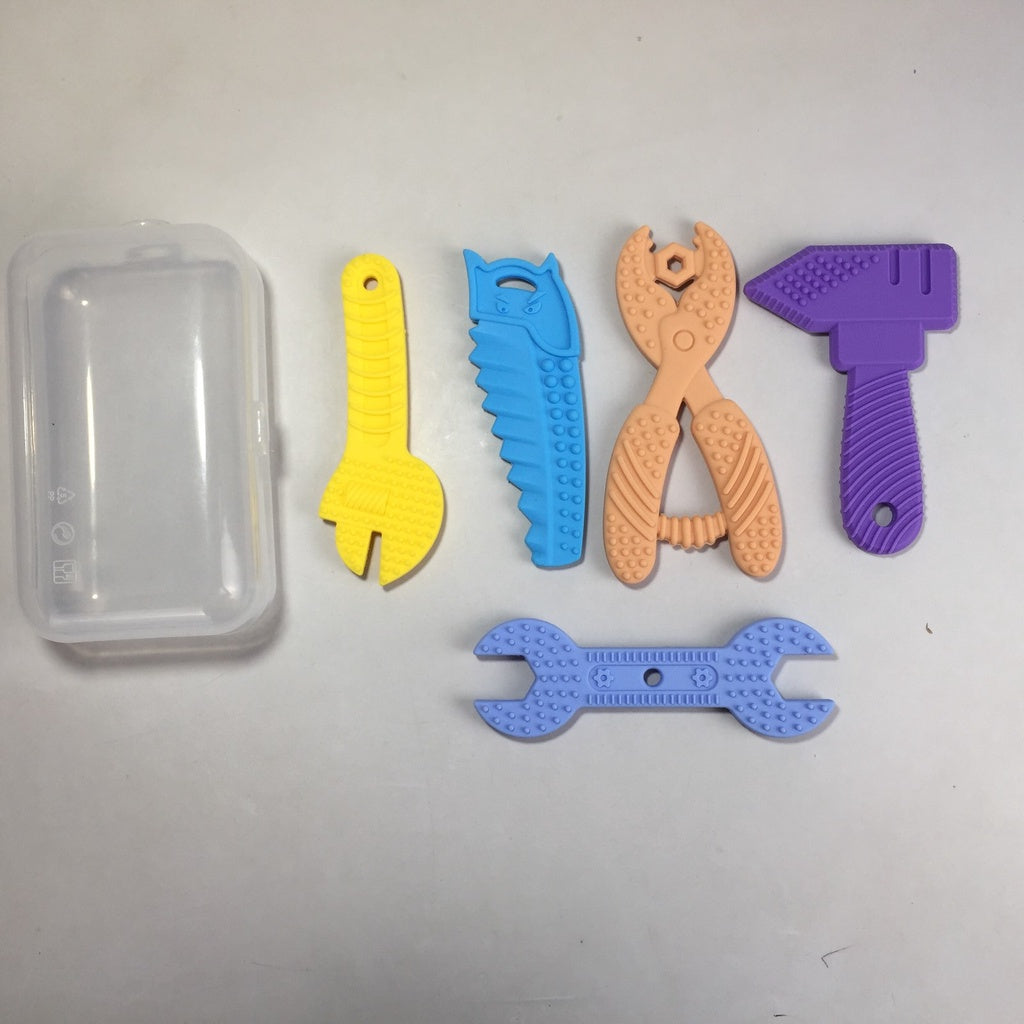 5pc Silicone Tools Teether Set with Storage Case