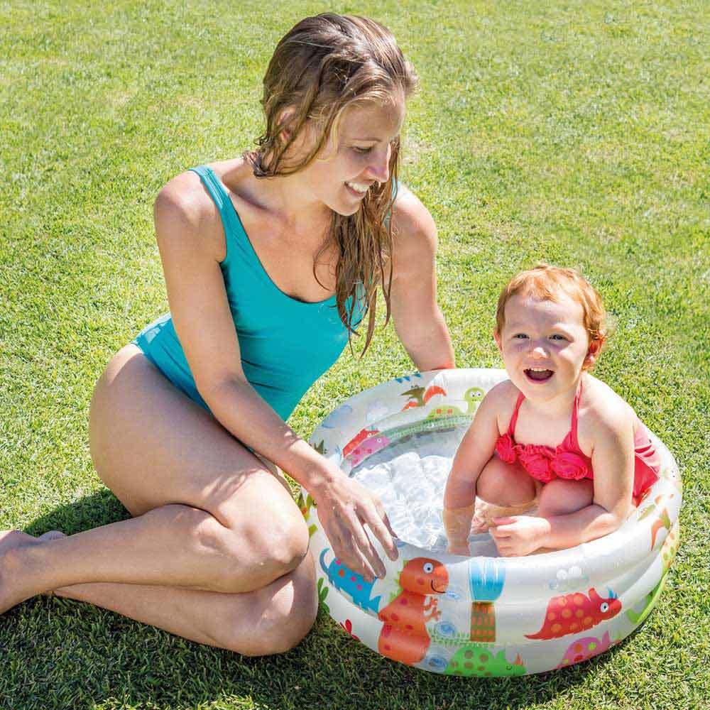 Intex Dino Buddies 3 Ring Baby Pool Inflatable Swimming Pool