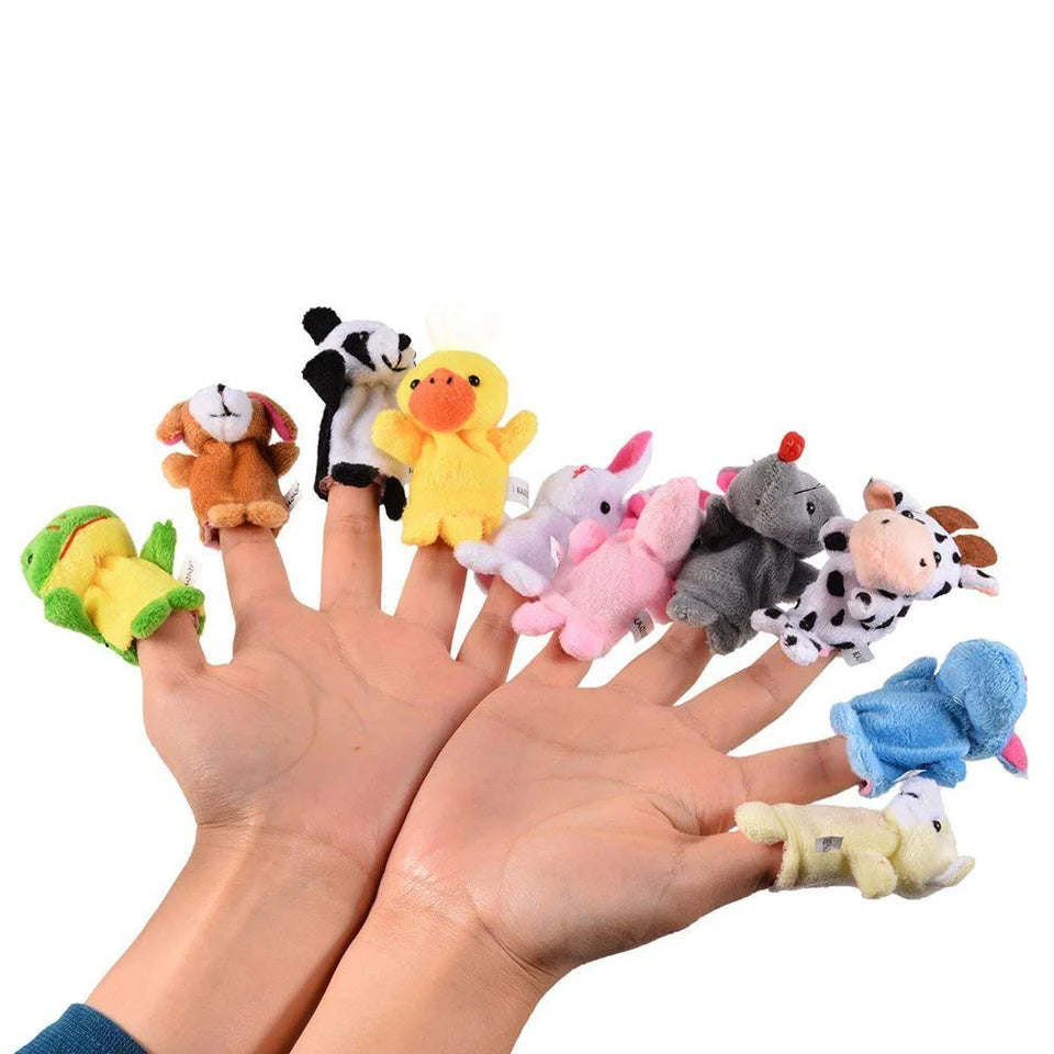 10pc Plush Animals Finger Puppet, Educational Toy