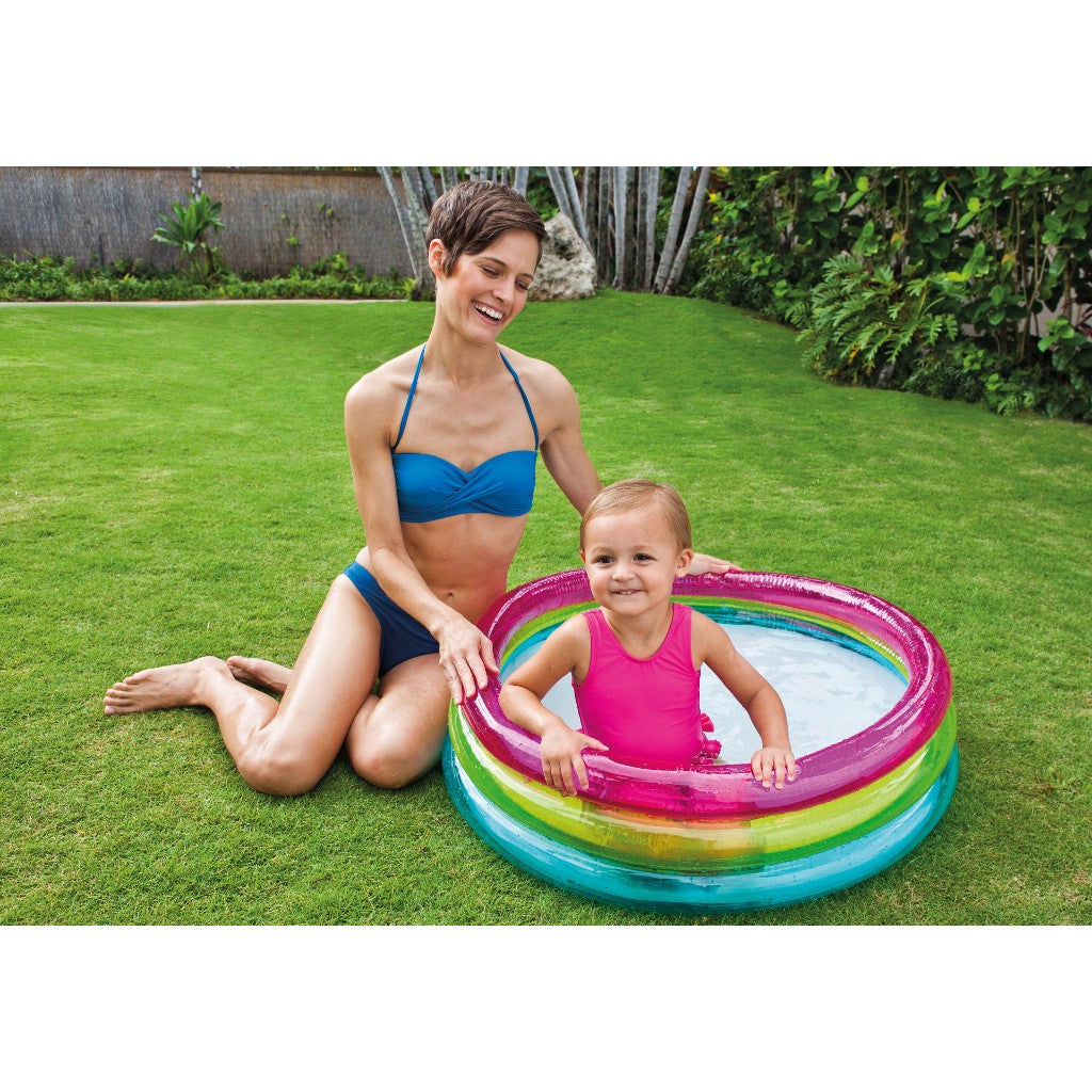 Intex Rainbow Baby Pool, Inflatable Swimming Pool