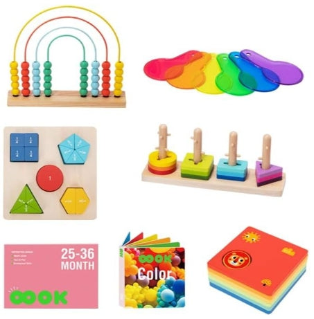 Tookyland 48pcs Montessori Educational Toy Box Play Kit Set