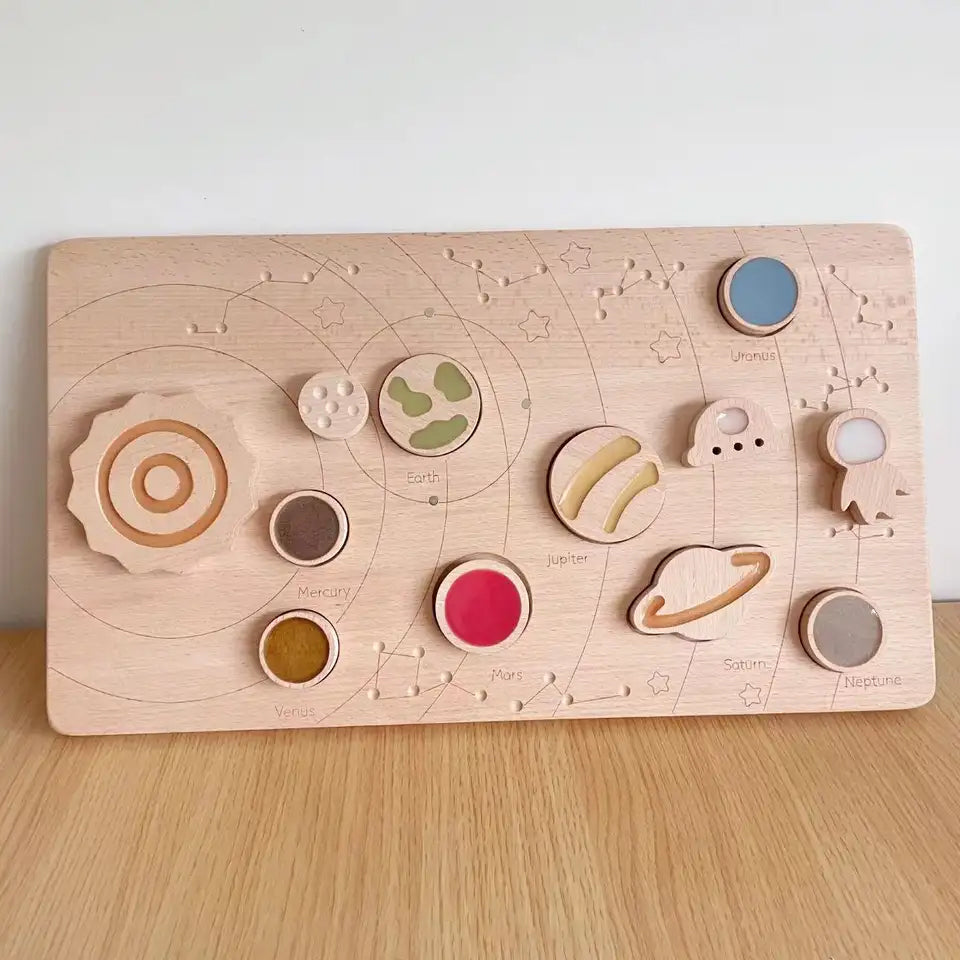 Wooden XL Solar System Puzzle Board Toy