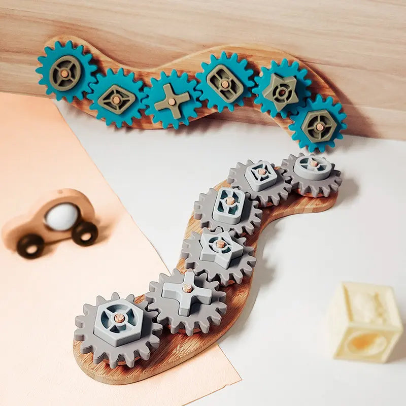 Silicone Busy Gears Assembly Toy