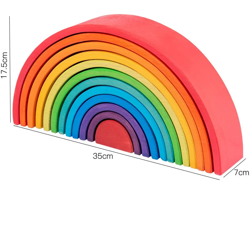 Wooden XL Giant Rainbow Stacking Toy