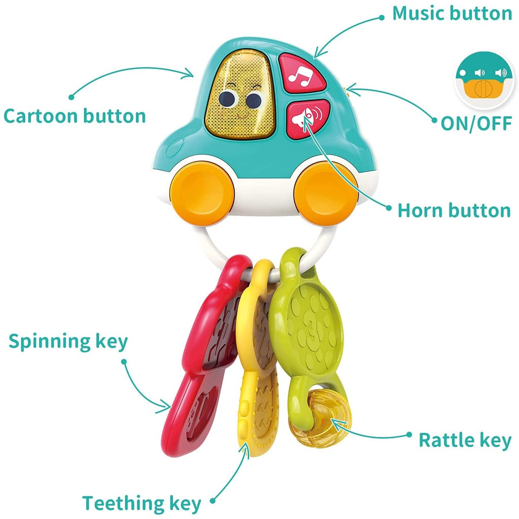 Musical Rattling Car Keychain Toy