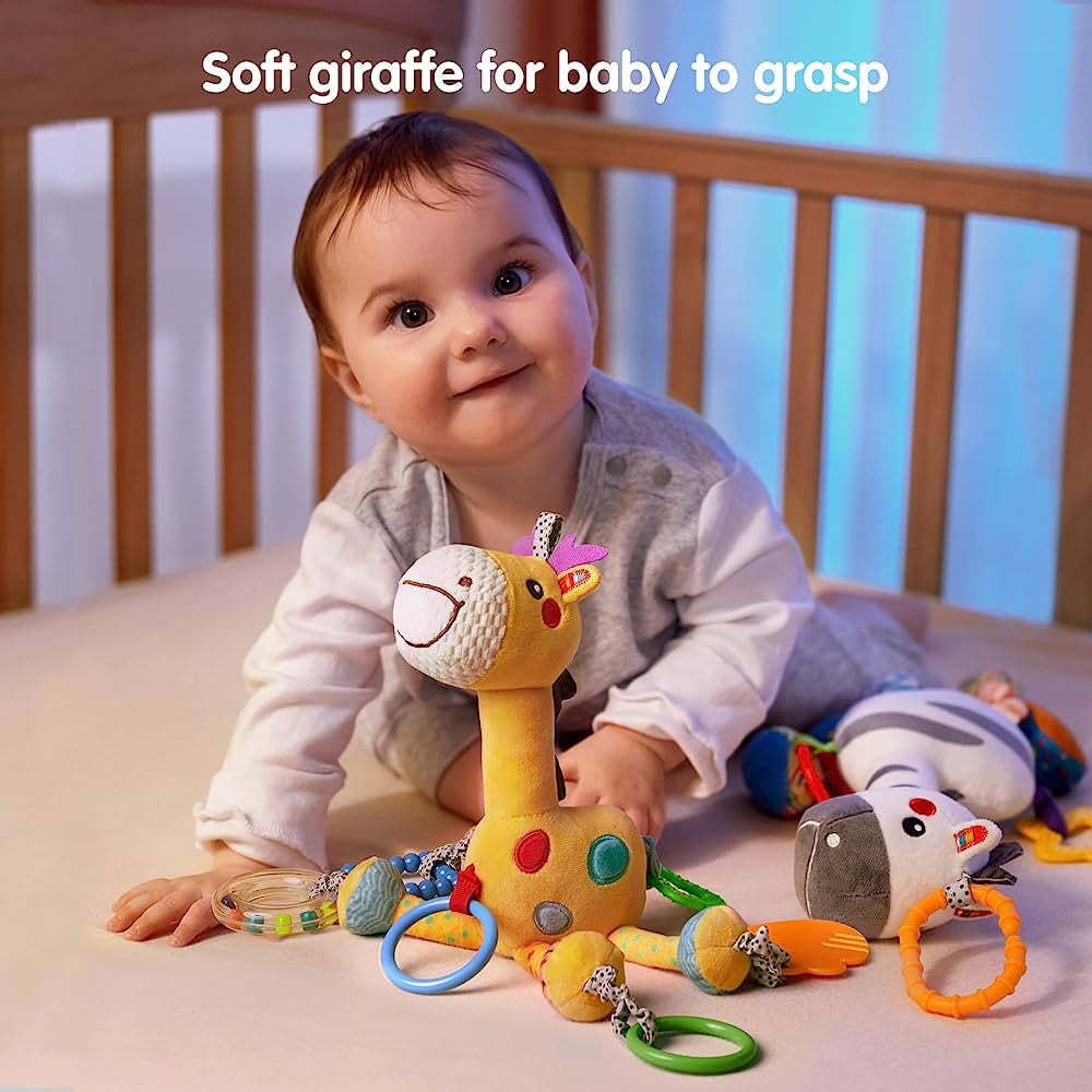 Hanging Soft Fabric Rattle Sensory Toy