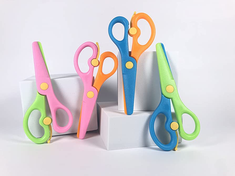 Child Training Plastic Safety Scissors for Toddlers, Kids, Children, Students