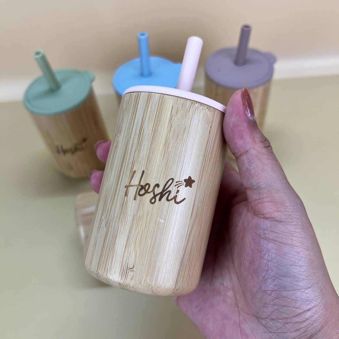 Natural Bamboo Sippy Straw Cup