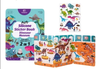 Tookyland Premium Reusable Silicone Sticker Book Quite Busy Book Toddlers Travel 36Mos+