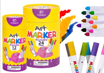 Tookyland Washable Art Colored Marker, Arts & Craft Toy for Toddlers, 36Mos+