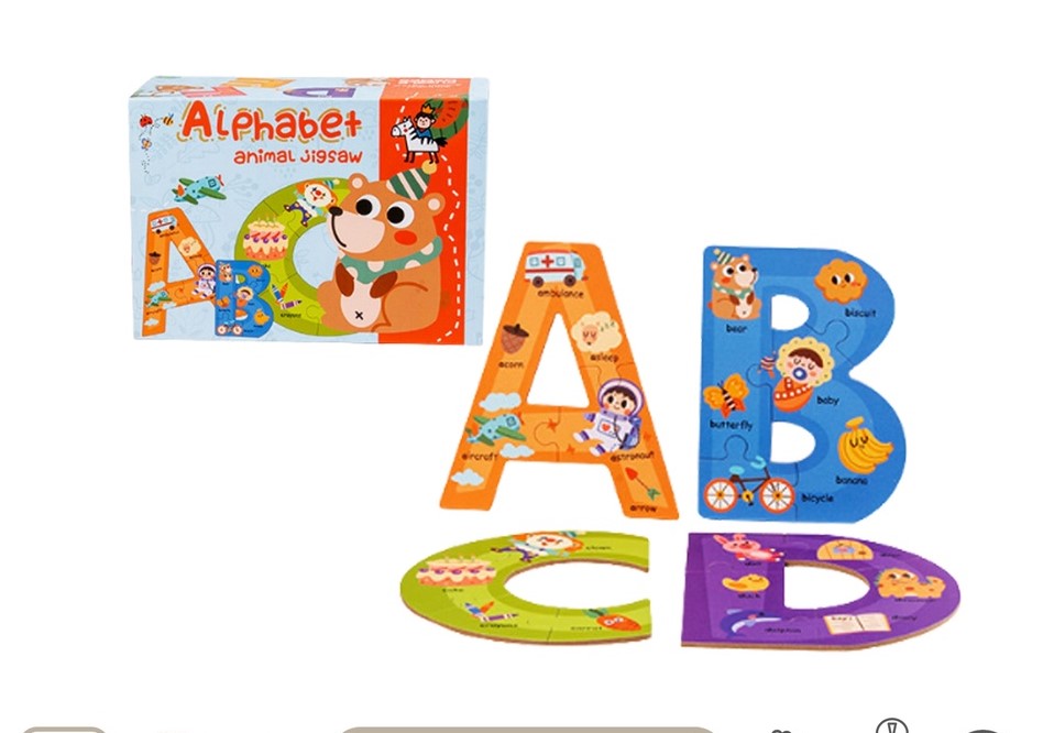 Animal Alphabet and Number Jigsaw Puzzle