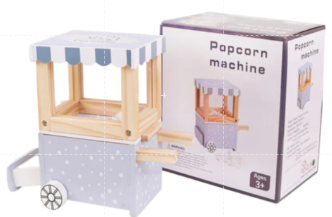 Wooden Popcorn Machine Play Set