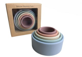 Silicone Stacking Cups Toy for Toddlers