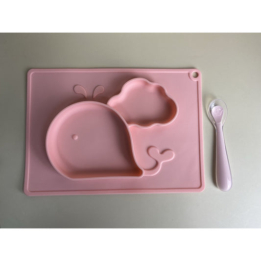 Silicone Feeding Placemat Set Whale Design