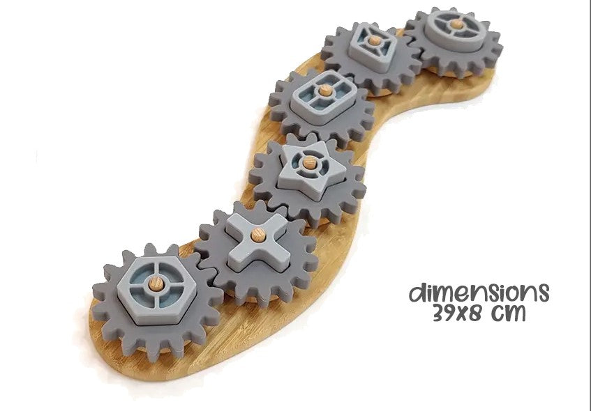 Silicone Busy Gears Assembly Toy