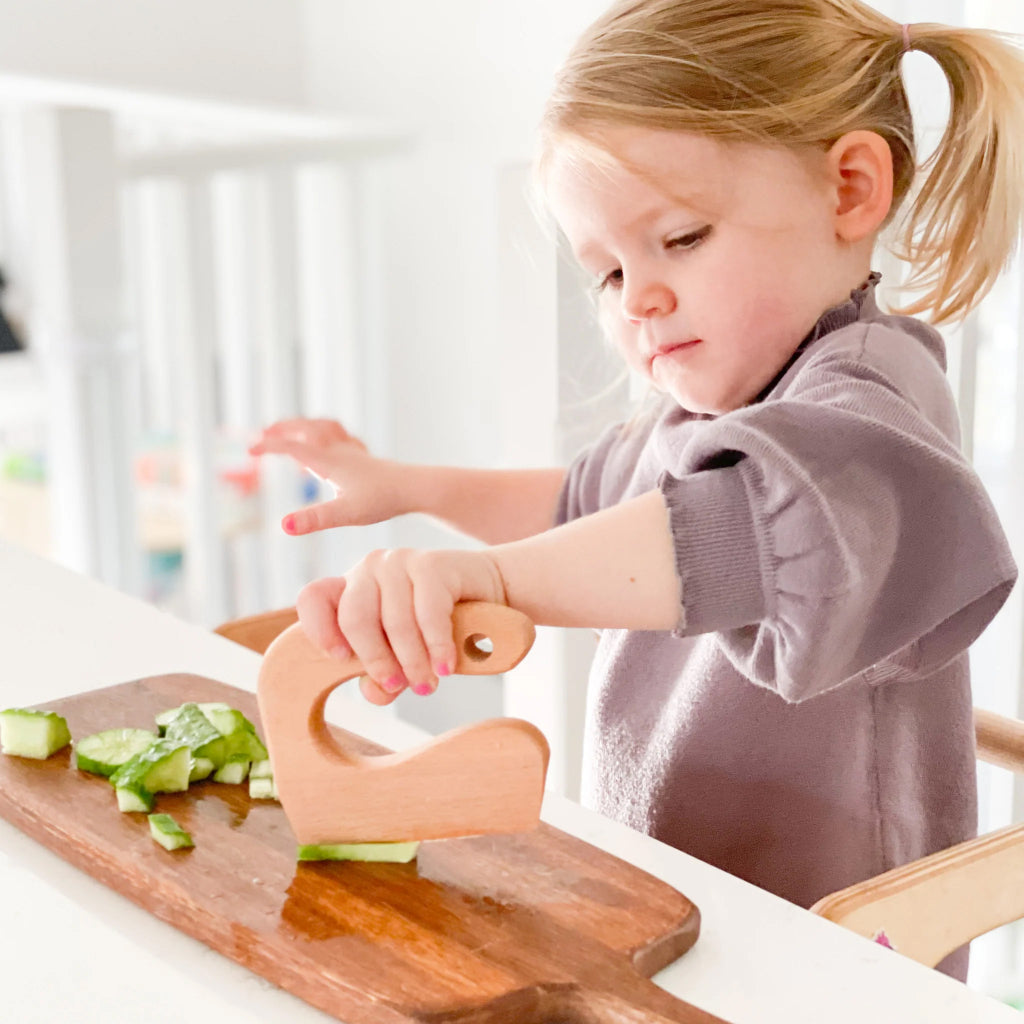 Wooden Toddler Mini Safe Knife or Cutter