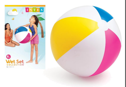 Intex Glossy Panel Ball, 24 inches, Inflatable Colorful Pool and Beach Toy