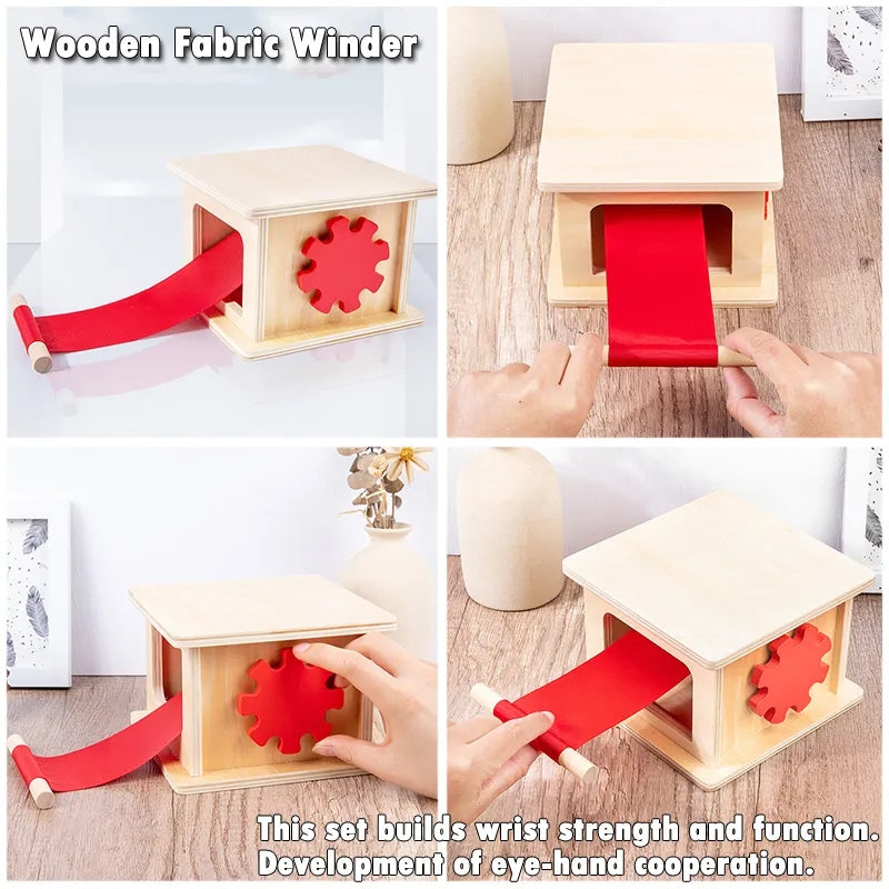 Wooden Fabric Winder Toy