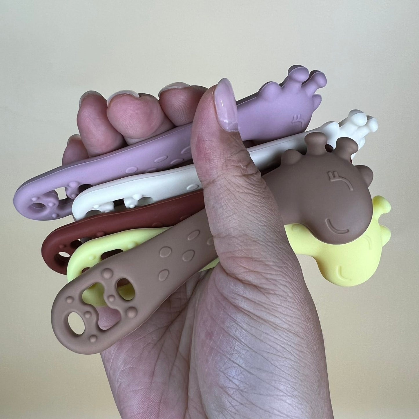 Silicone Giraffe Training Pre-Spoon Set