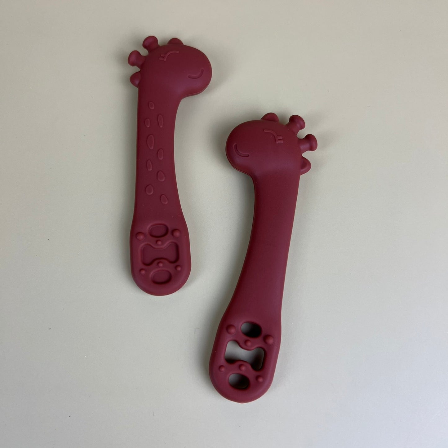 Silicone Giraffe Training Pre-Spoon Set