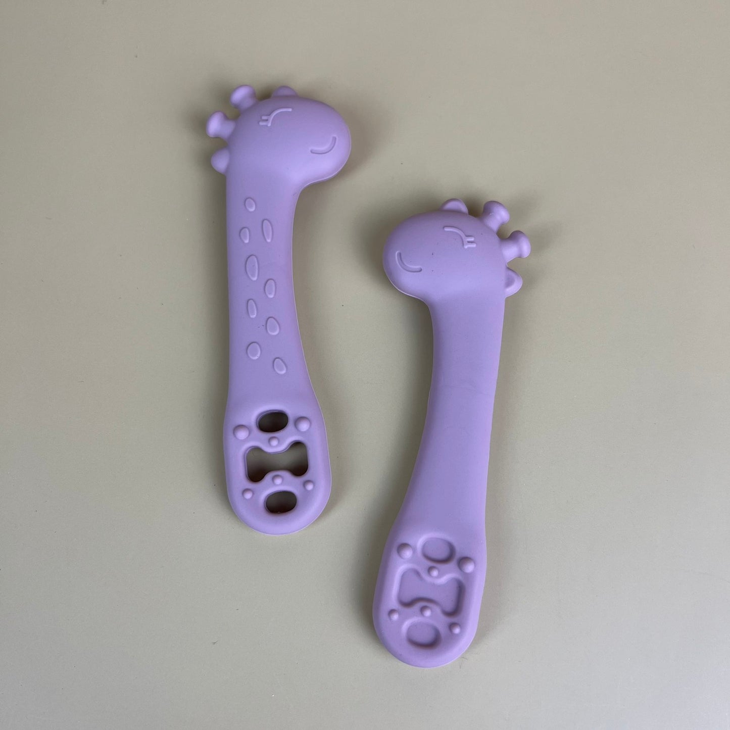 Silicone Giraffe Training Pre-Spoon Set