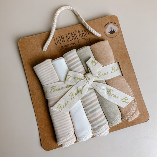 Organic Cotton Newborn Washcloth Gift Set