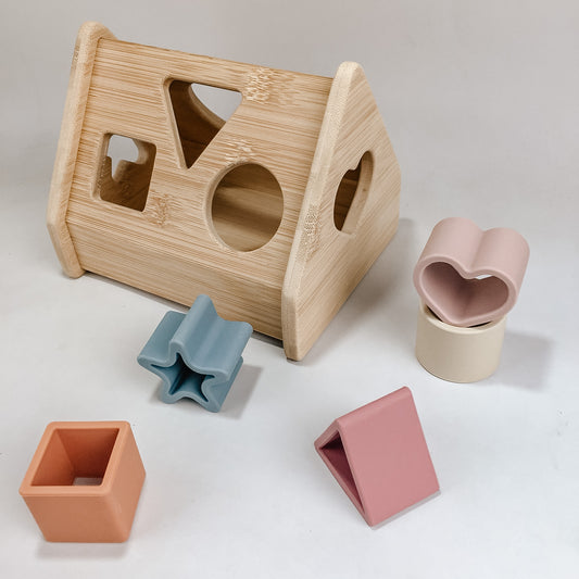 Wood and Silicone Shape Sorter