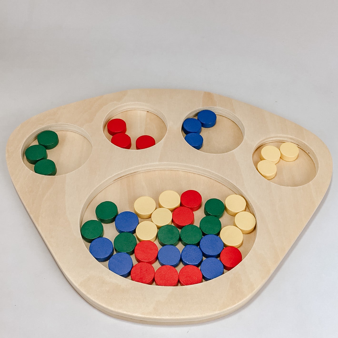 Wooden Color Sorting Tray