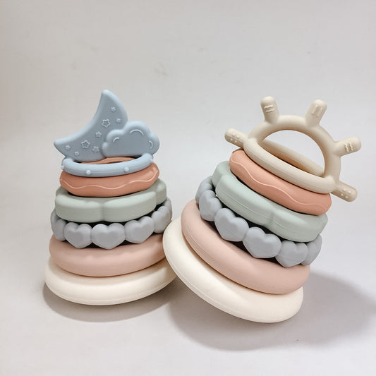 Sun or Moon Silicone Stacking Toy