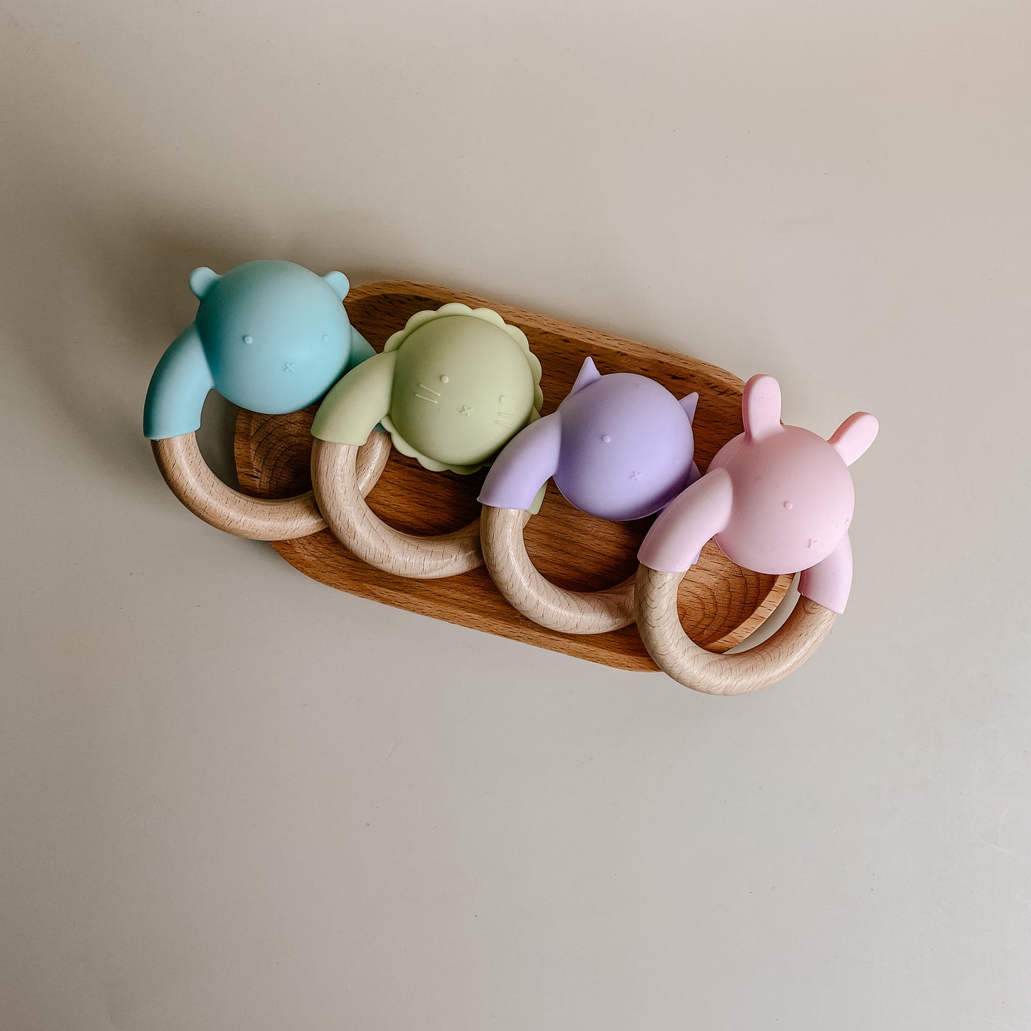 Silicone Animal Rattle Ring