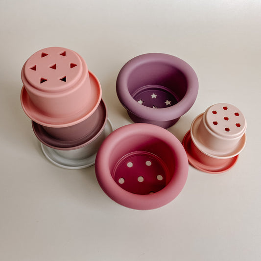 Soft Silicone Stacking Cups