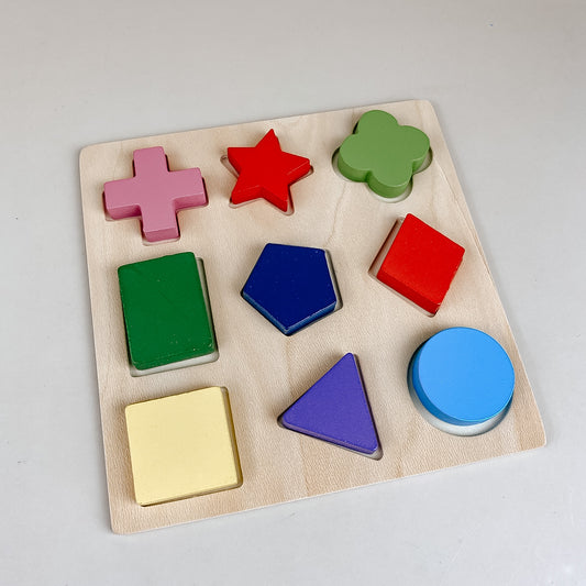 Wooden Shapes Puzzle Board