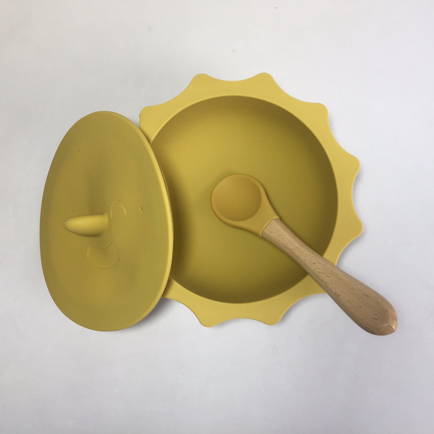 Silicone Sun Design Suction Bowl Feeding Set