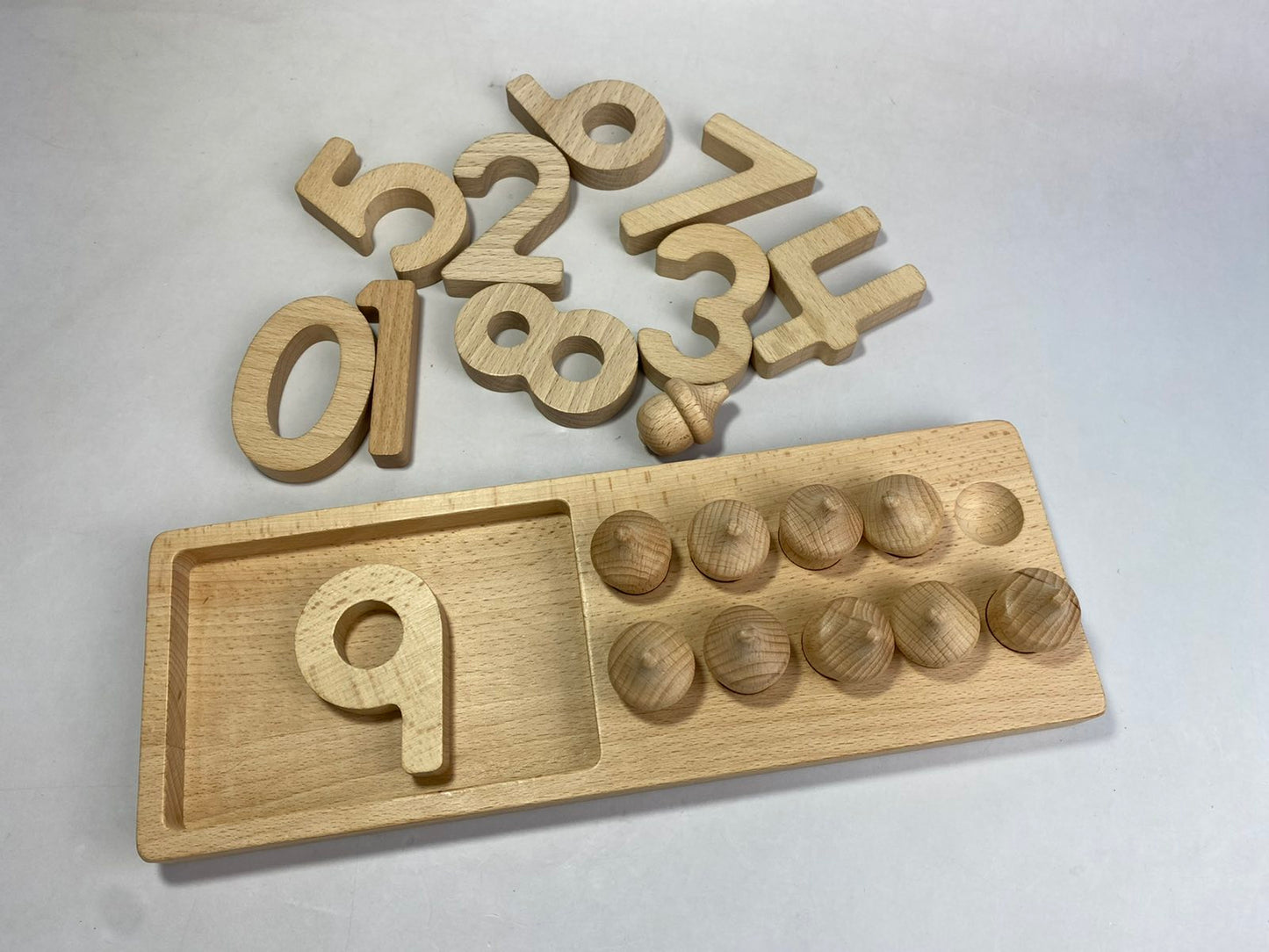 Wooden Premium Number Counting Board Tray